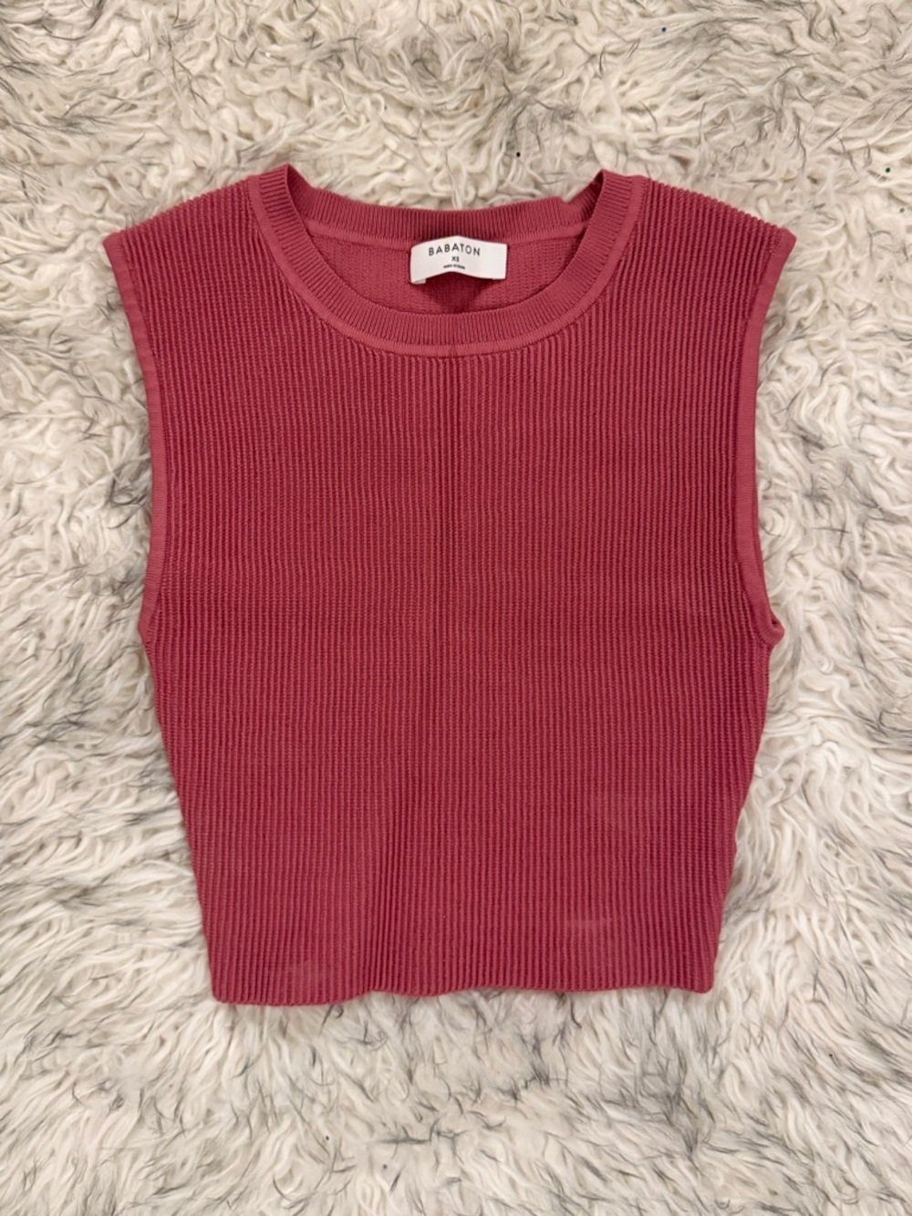 Babaton Sculpt Knit Muscle Tank - Frozen Berry